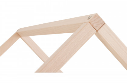 Jonte von Paidi - breites Standregal mit 6 Fächern beige - Füße Buche massiv