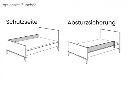 Jonte von Paidi - Komfort-Einzelbett 120x200 cm beige - Buche massiv