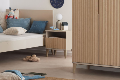 Jonte von Paidi - Jugendzimmer-Set 2-teilig cashmere-beige - Stripy-Light-Oak