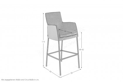 Helana von Musterring - Tresenhocker in Petrol & Savannah