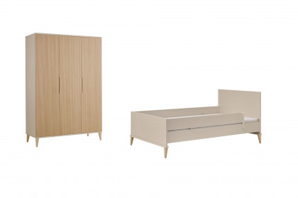 Jonte von Paidi - Kinderzimmer-Set: Schrank und Bett mit Rausfallschutz