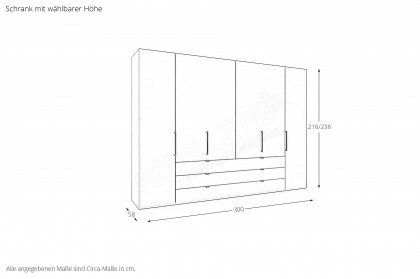 Kreta von Wiemann - Funktionsschrank Front Champagnerglas
