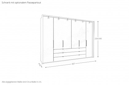 Kreta von Wiemann - Funktionsschrank Front Champagnerglas