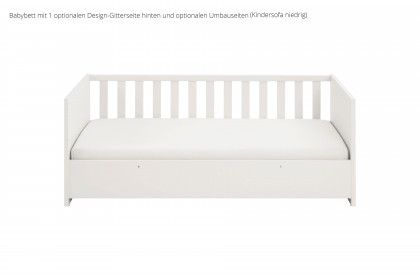 Little Snu von Paidi - Bett weiß 70x140 cm mit vielen Umbaufunktionen