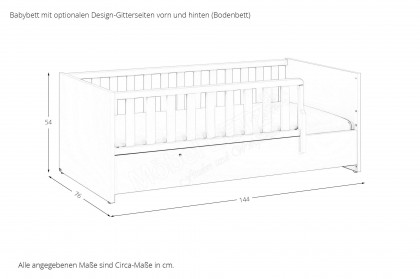 Little Snu von Paidi - Bett weiß 70x140 cm mit vielen Umbaufunktionen