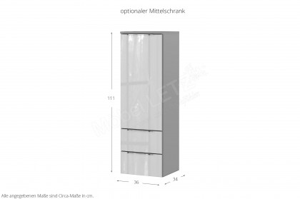 GW-Vasio von Germania - Badezimmer in Graphit/ Silbergrau