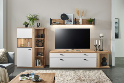 Modica von IDEAL Möbel - Wohnwand Eiche Artisan/ modern white