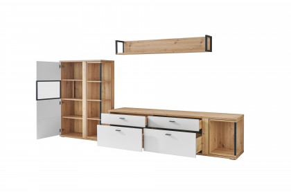 Modica von IDEAL Möbel - Wohnwand Eiche Artisan/ modern white