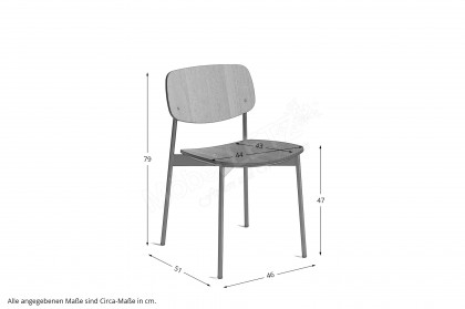 Konka von SIT Mobilia - Stuhl Eiche schwarz