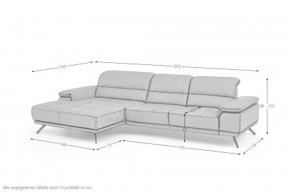 PN-EM19074 von Polinova - Ledersofa Variante links opal