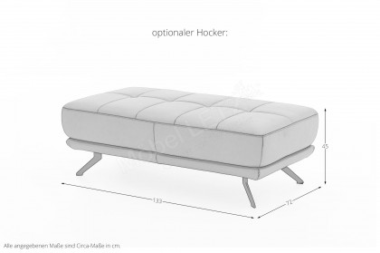 PN-EM19074 von Polinova - Ledersofa Variante links opal