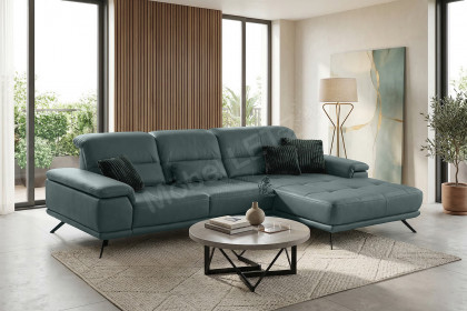 PN-EM19074 von Polinova - Ledersofa Variante rechts opal