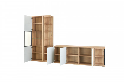 Modica von IDEAL Möbel - Wohnwand Eiche und Modern white
