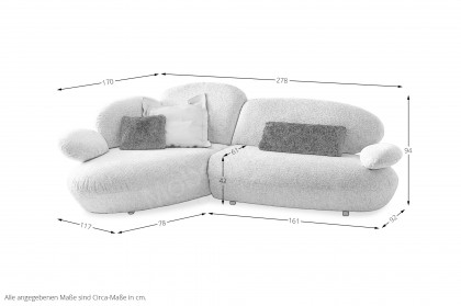 KOINOR Stones - Designersofa Variante links weiß