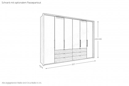 Malta von Wiemann - Schlafzimmer Eiche teilmassiv - Champagnerglas