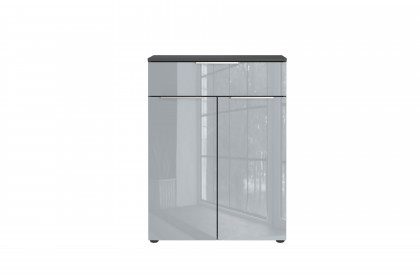 GW-Vasio von Germania - Kommode mit Glasfront in Silbergrau