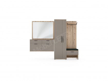 Roubaix von Wittenbreder - Garderobe in Steineiche/ Steingrau