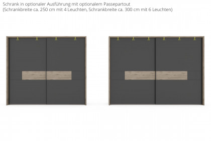 Villach von Wiemann - Schwebetürenschrank Nordic-Eiche - champagner