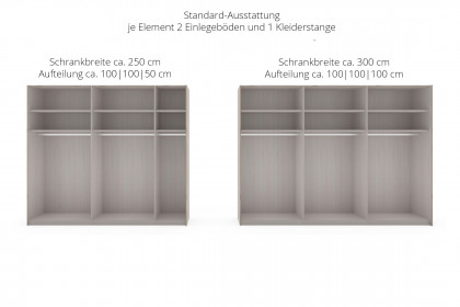 Villach von Wiemann - Schwebetürenschrank Nordic-Eiche - champagner