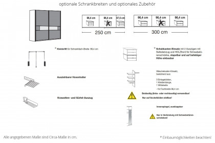 Villach von Wiemann - Schwebetürenschrank Nordic-Eiche - champagner