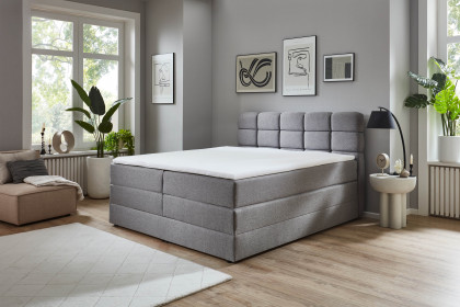 Lugano-Dream von Sofa-Team - System-Boxspringbett hellgrau