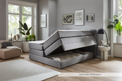 Lugano-Dream von Sofa-Team - System-Boxspringbett hellgrau
