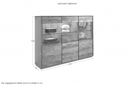 Selecto von Schösswender - Wohnwand SE 35 Wildeiche/ Beton dunkel