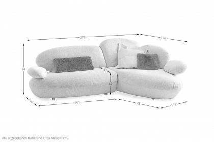 KOINOR Stones - Designersofa Variante rechts weiß