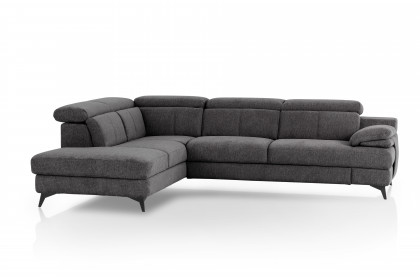 Titus-LE26 von COTTA - Eckgarnitur Ausführung links coal