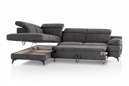 Titus-LE26 von COTTA - Eckgarnitur Ausführung links coal