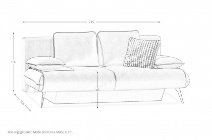 Vera-Sleep von Restyl - Schlafsofa mit Armteilverstellung rechts
