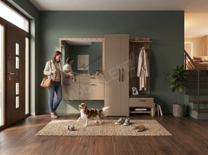 Roubaix von Wittenbreder - Garderobe in  Steingrau und Steineiche