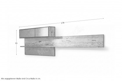 Selecto von Schösswender - Hängeschrank SE 19OL Wildeiche/ Schiefer