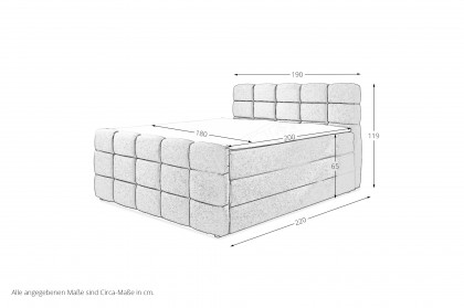 Lugano-Dream von Sofa-Team - System-Boxspringbett in Hellgrau