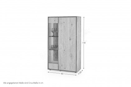 Vala von Hartmann - Highboard aus massiver Kerneiche
