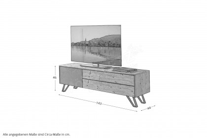 Selecto von Schösswender - Lowboard SE 35UR Wildeiche/ Beton dunkel