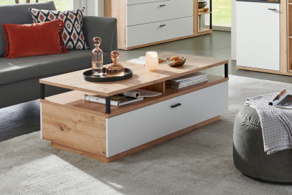 Modica von IDEAL Möbel - Couchtisch Eiche Artisan/ modern white