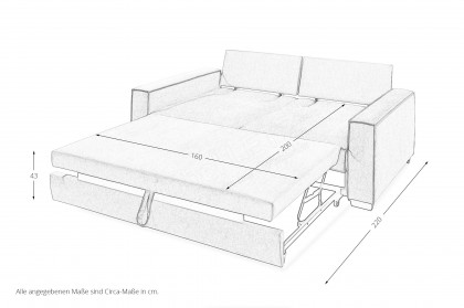Jana von Bali - Schlafsofa in Mint