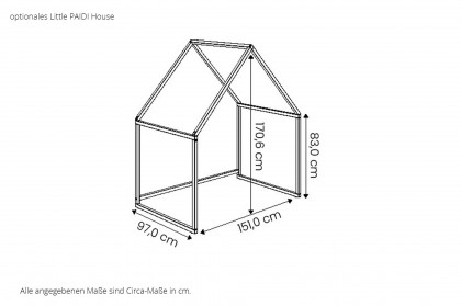 Little Snu von Paidi - bodennahes Design-Kinderbett cashmere-beige