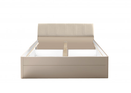 Carano von POL Power - Bett mit Bettkästen und gepolstertem Kopfteil beige