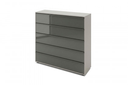 Kopenhagen von Wiemann - Kommode grau mit Front Havannaglas