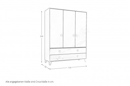 Fien von POL Power - Kombi-Kleiderschrank ash grey - Absetzung Aurum