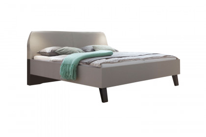 Kopenhagen von Wiemann - Bett 160x200 cm grau mit Polsterkopfteil