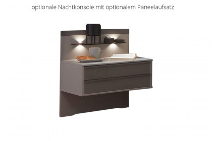 Kopenhagen von Wiemann - Bett 160x200 cm grau mit Polsterkopfteil