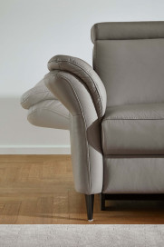 PN-EM24034 von Polinova - Ledersofa Variante rechts granit