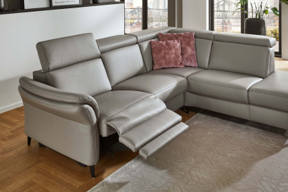 PN-EM24034 von Polinova - Ledersofa Variante rechts granit