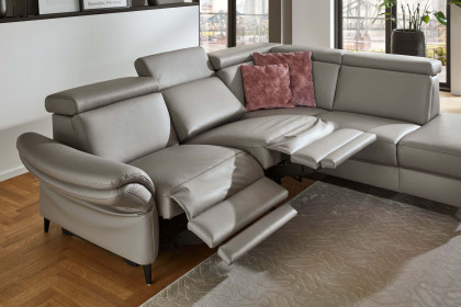 PN-EM24034 von Polinova - Ledersofa Variante rechts granit