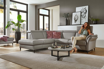 PN-EM24034 von Polinova - Ledersofa Variante links granit