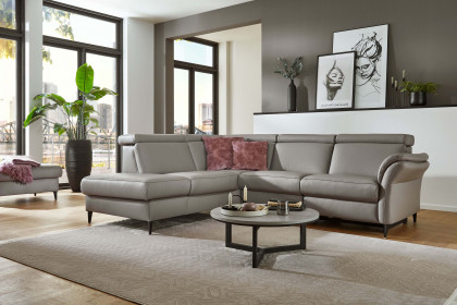 PN-EM24034 von Polinova - Ledersofa Variante links granit