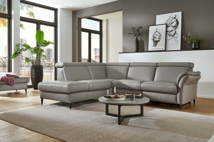 PN-EM24034 von Polinova - Ledersofa Variante links granit